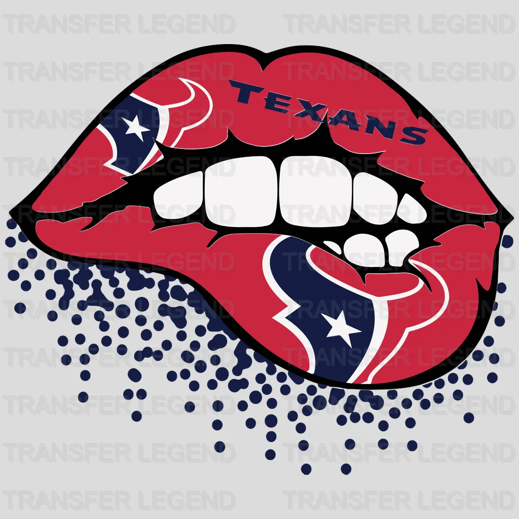 Houston Texans Pin‑up Girl Portrait NFL Design - DTF Heat Transfer