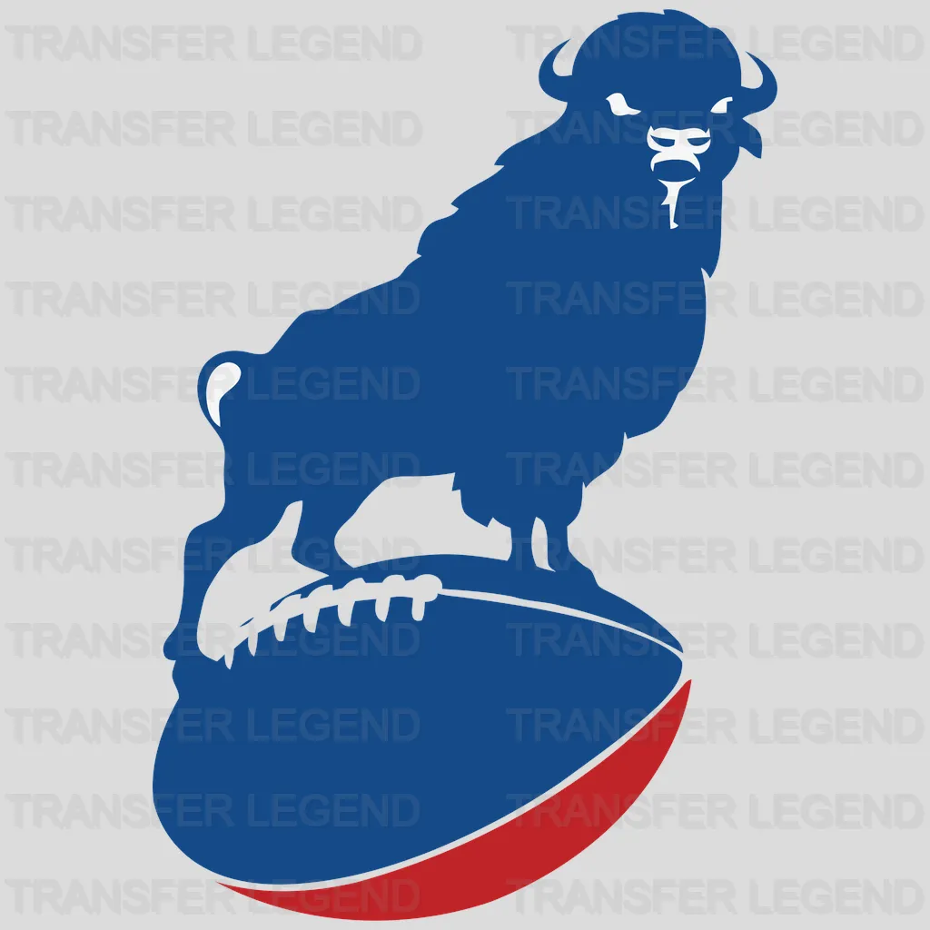 Buffalo Bills Charging Buffalo Silhouette NFL Design - DTF Heat Transfer