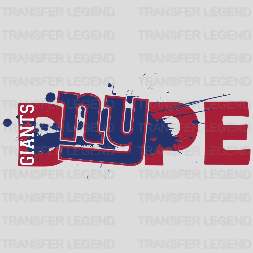 New York Giants pennant banner with team name, NFL design - DTF Heat Transfer