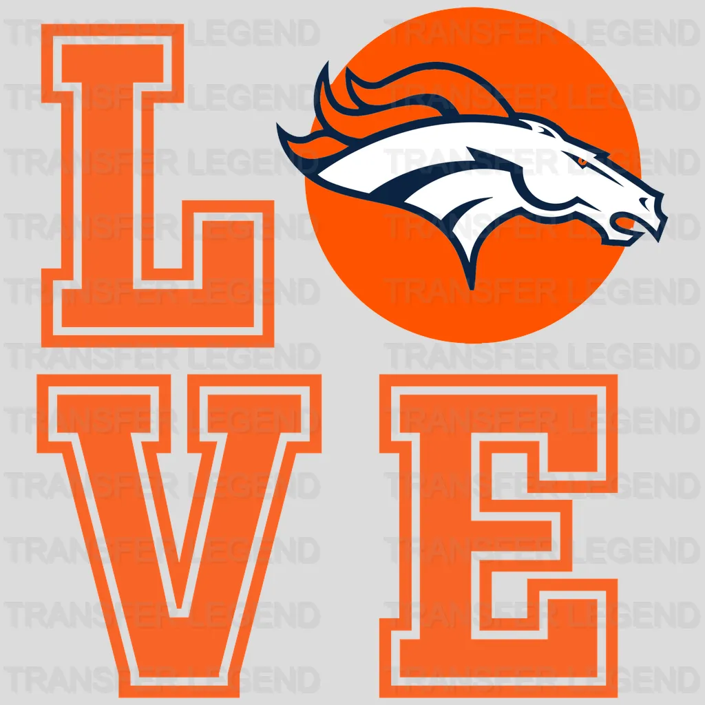 Denver Broncos Gear Cog Emblem NFL Design - DTF Heat Transfer