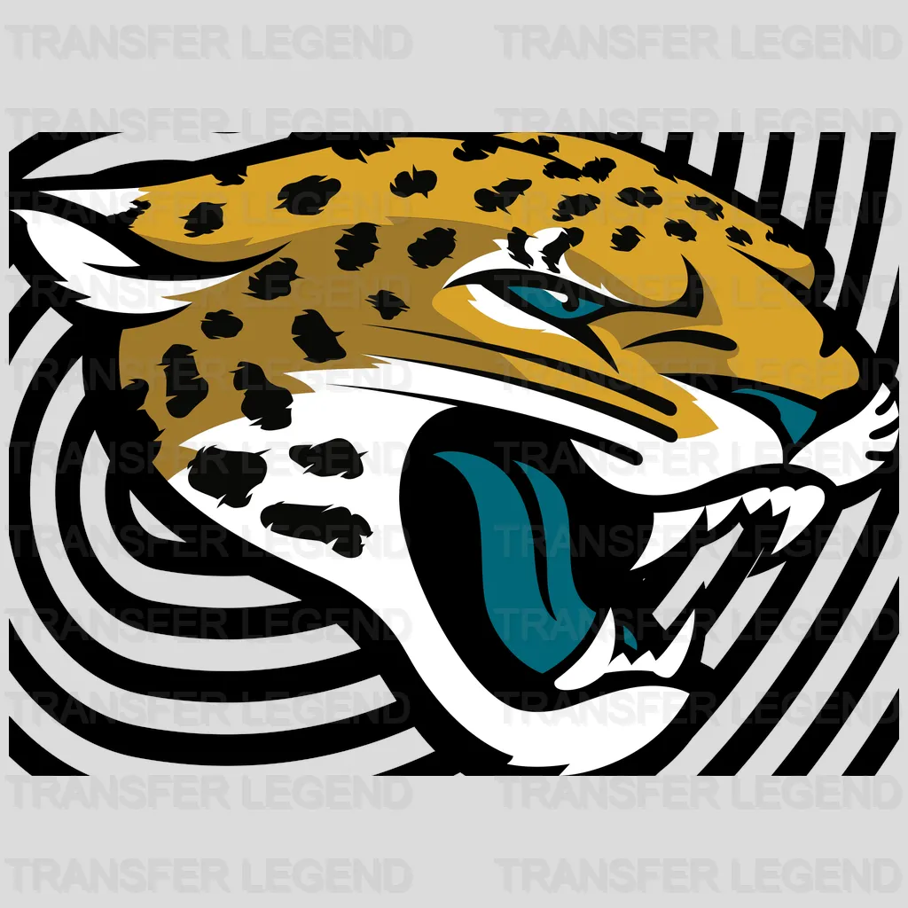 Jacksonville Jaguars Snarling Head Close-Up NFL Design - DTF Heat Transfer
