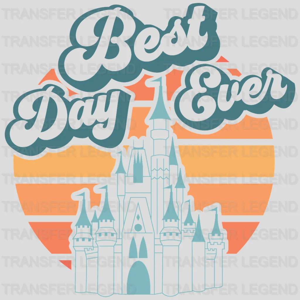Best Day Ever Cartoon Castle Design - DTF heat transfer - transferlegend