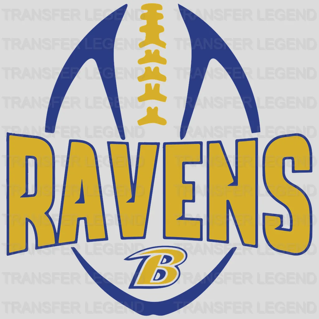 Baltimore Ravens Vertical “Ravens” Wordmark NFL Design - DTF Heat Transfer