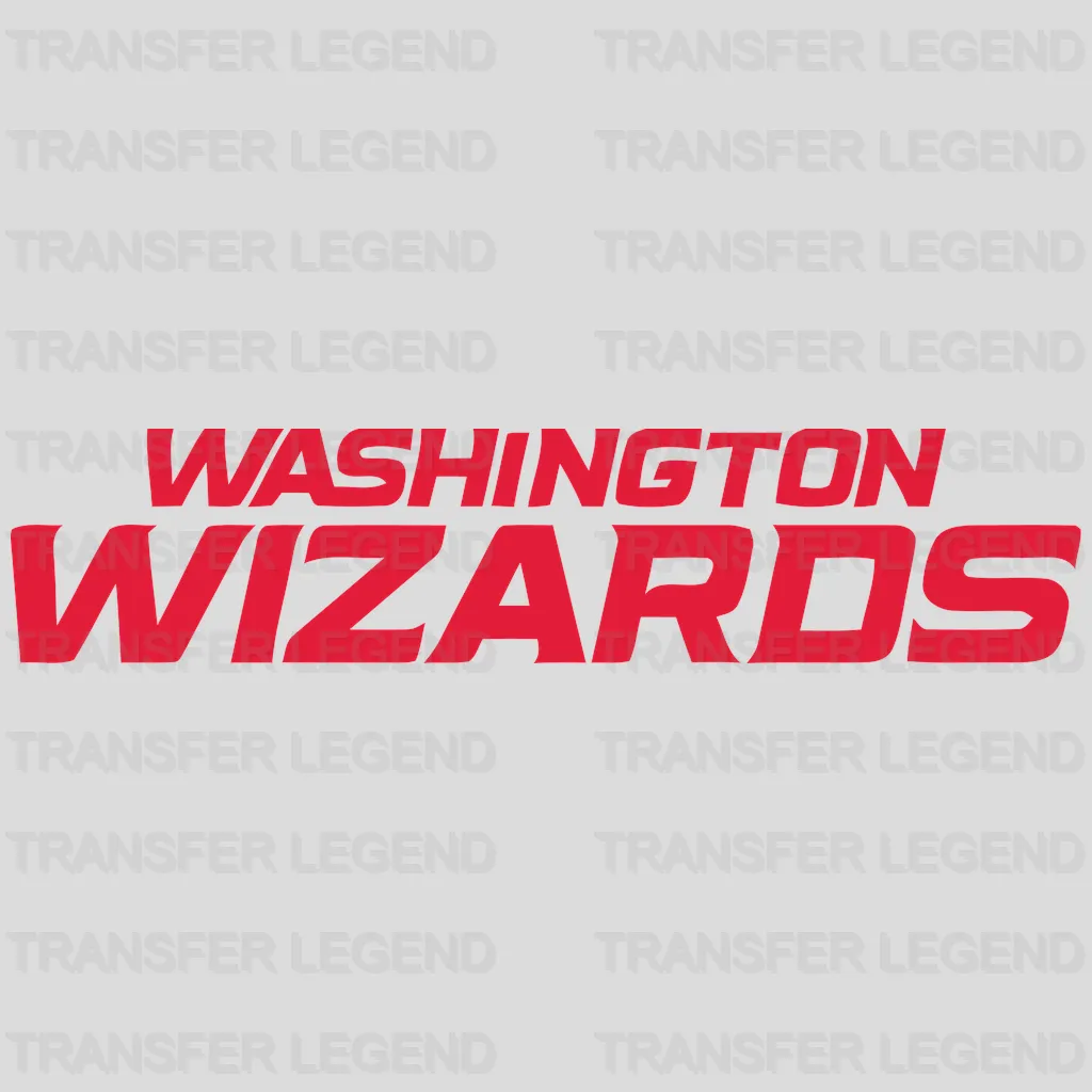 Washington Wizards Stacked Wordmark NBA Design - DTF Heat Transfer