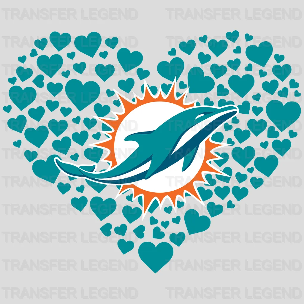 Miami Dolphins Pennant Flag Emblem NFL Design - DTF Heat Transfer