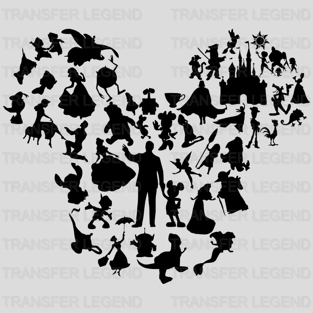 Characters Mouse Head Design - DTF heat transfer - transferlegend