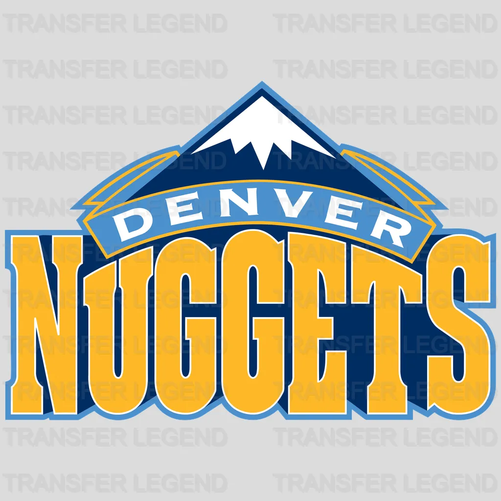 Denver Nuggets Retro Mountain Wordmark NBA Design - DTF Heat Transfer