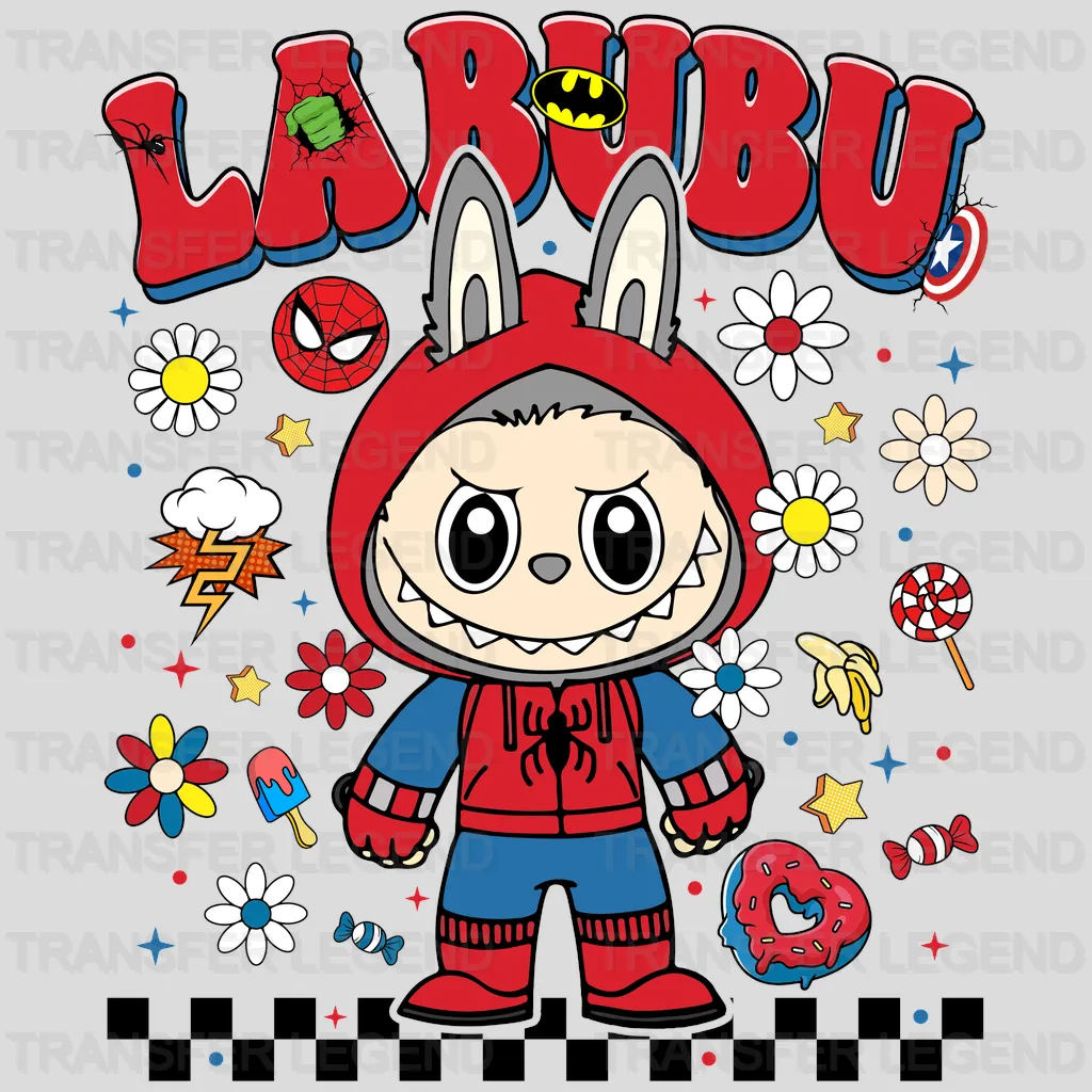 Spiderman Labubu Design - DTF Heat Transfers