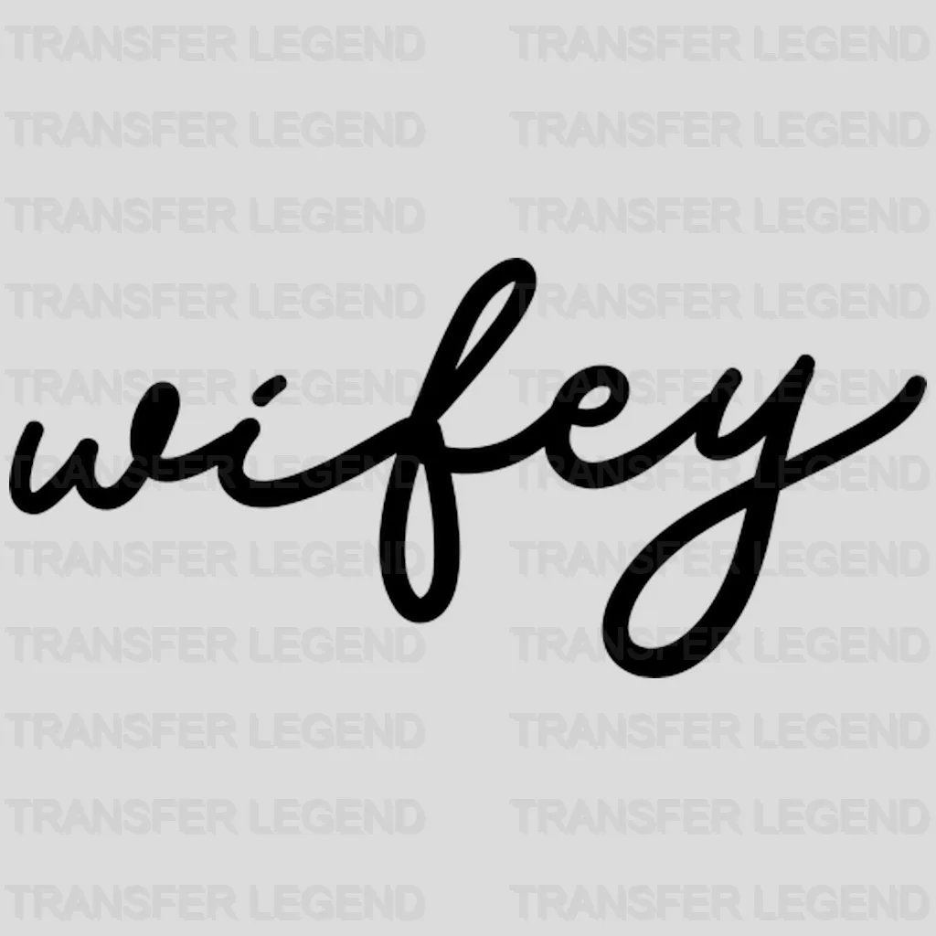 Hubby / Wifey Design - DTF heat transfer - transferlegend