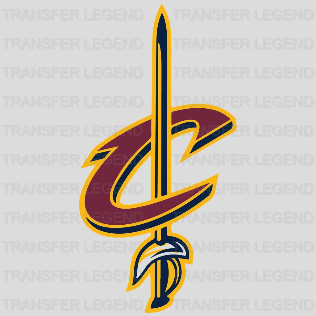 Cleveland Cavaliers Sword Through “C” Primary Mark NBA Design - DTF Heat Transfer