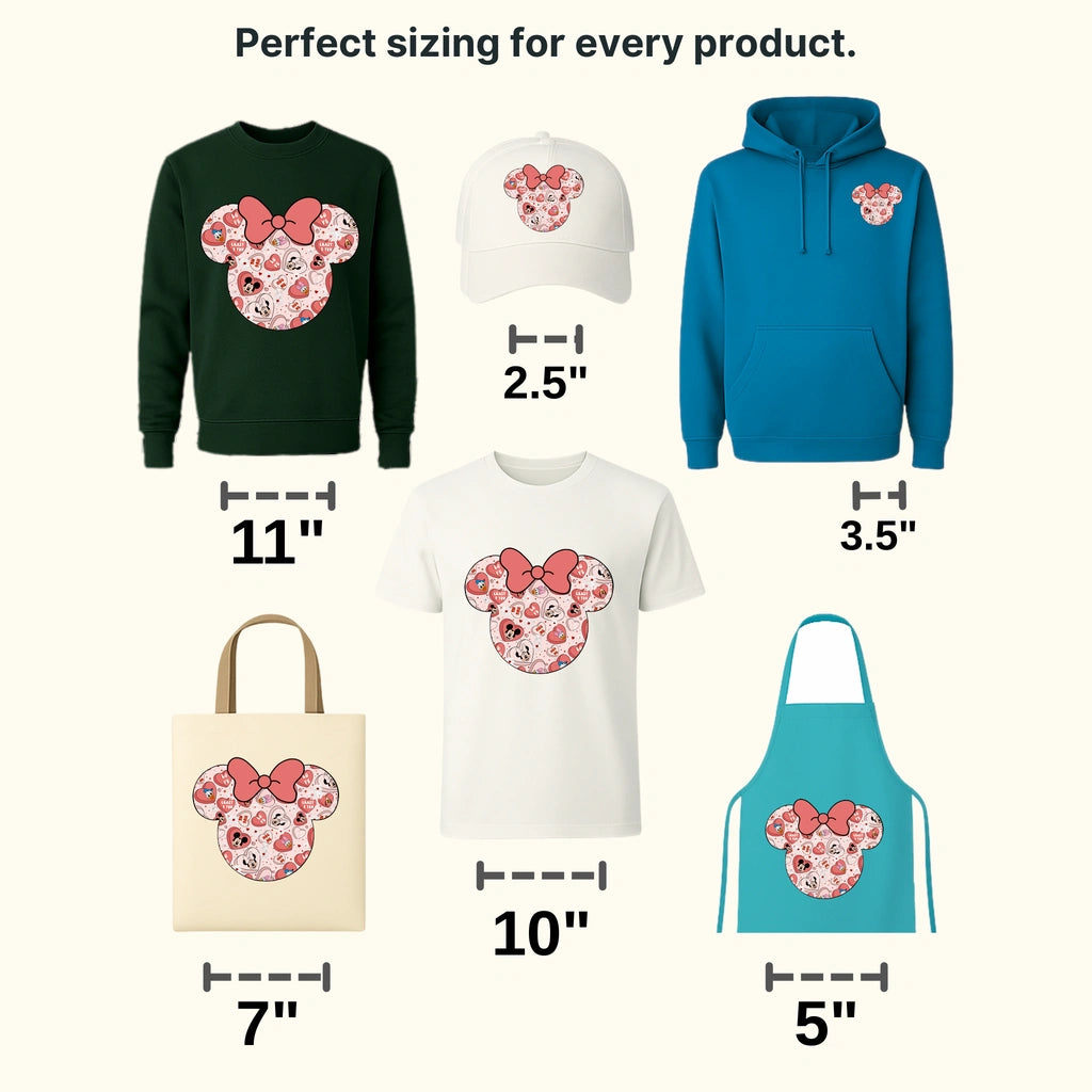 Minnie Crazy For You Valentine's Day Design - DTF heat transfer - transferlegend