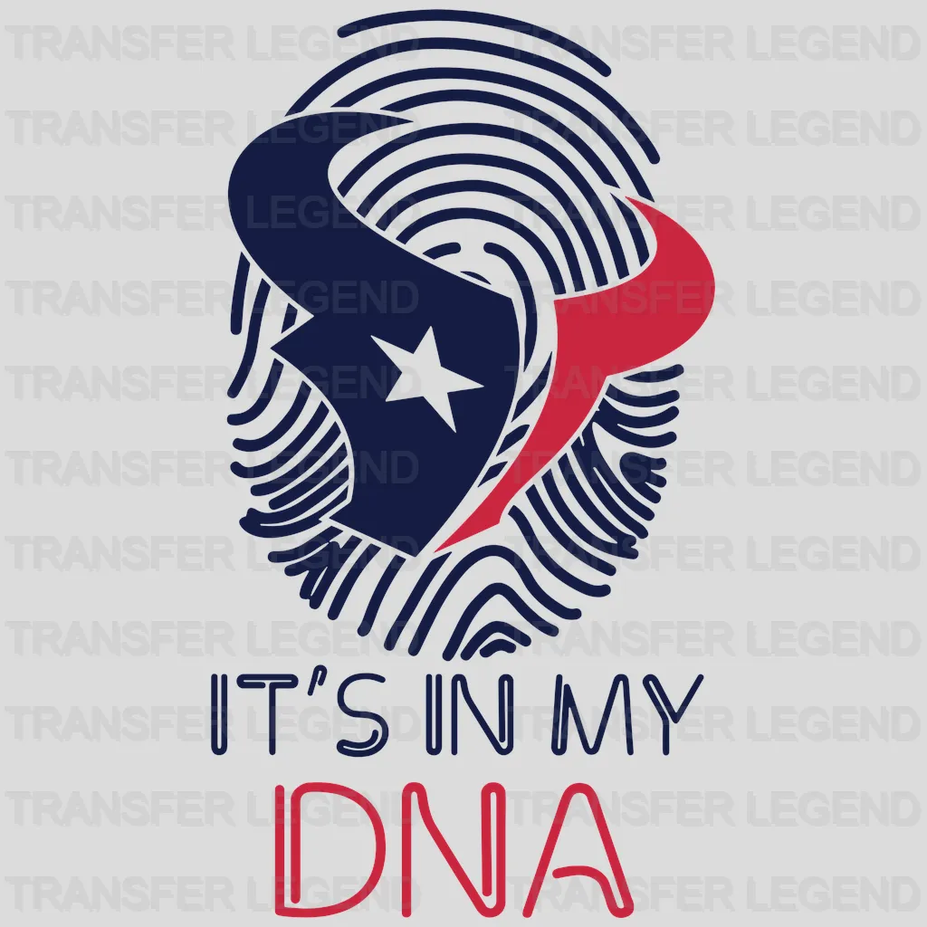 Houston Texans It’s In My DNA Fingerprint NFL Design - DTF Heat Transfer