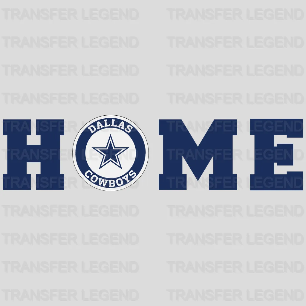 Dallas Cowboys Home Wordmark with Star NFL Design - DTF Heat Transfer