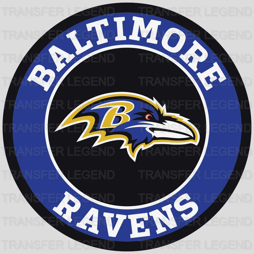 Baltimore Ravens Eagle Wings Wordmark NFL Design - DTF Heat Transfer