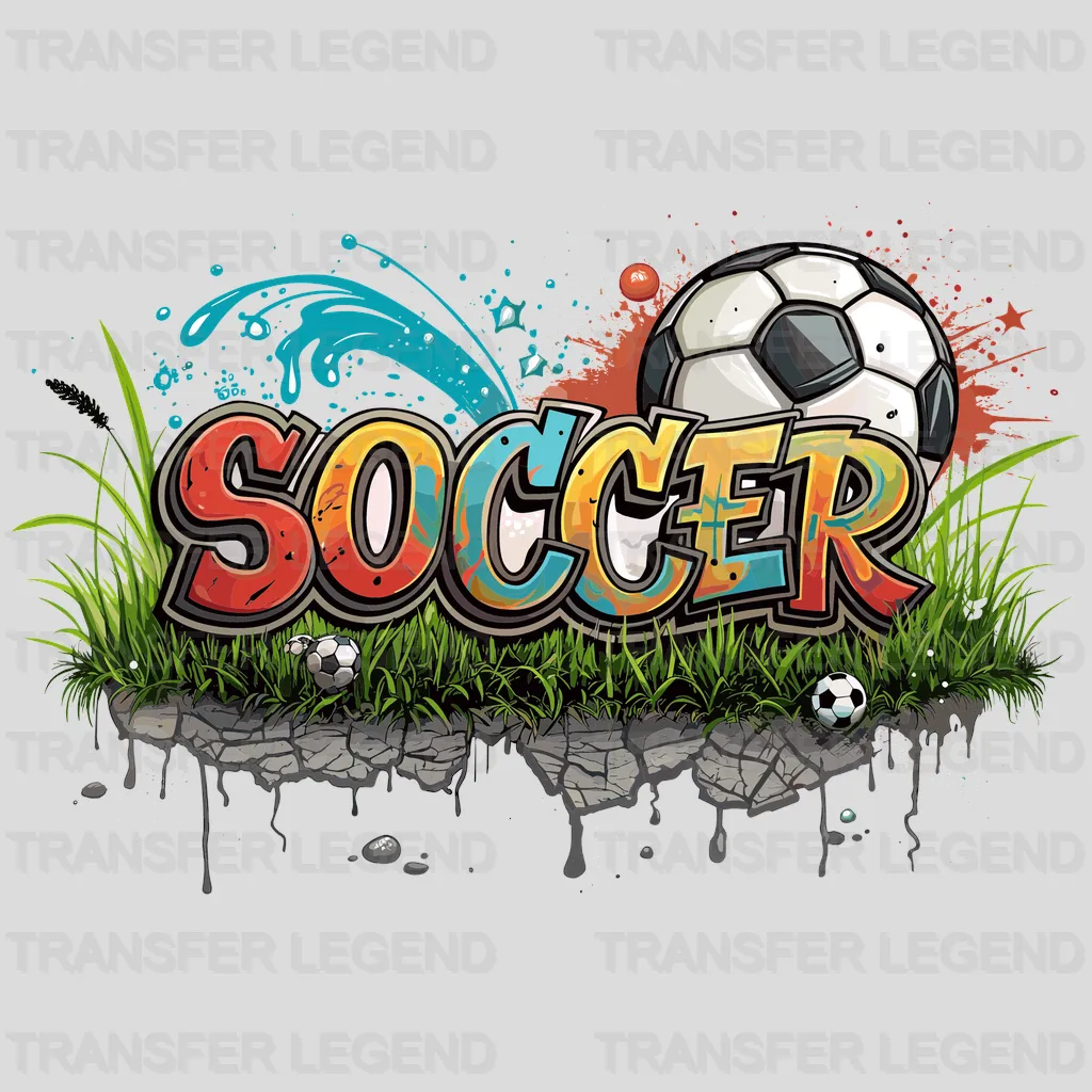 Soccer Grass Soccer Design - DTF Heat Transfers - transferlegend