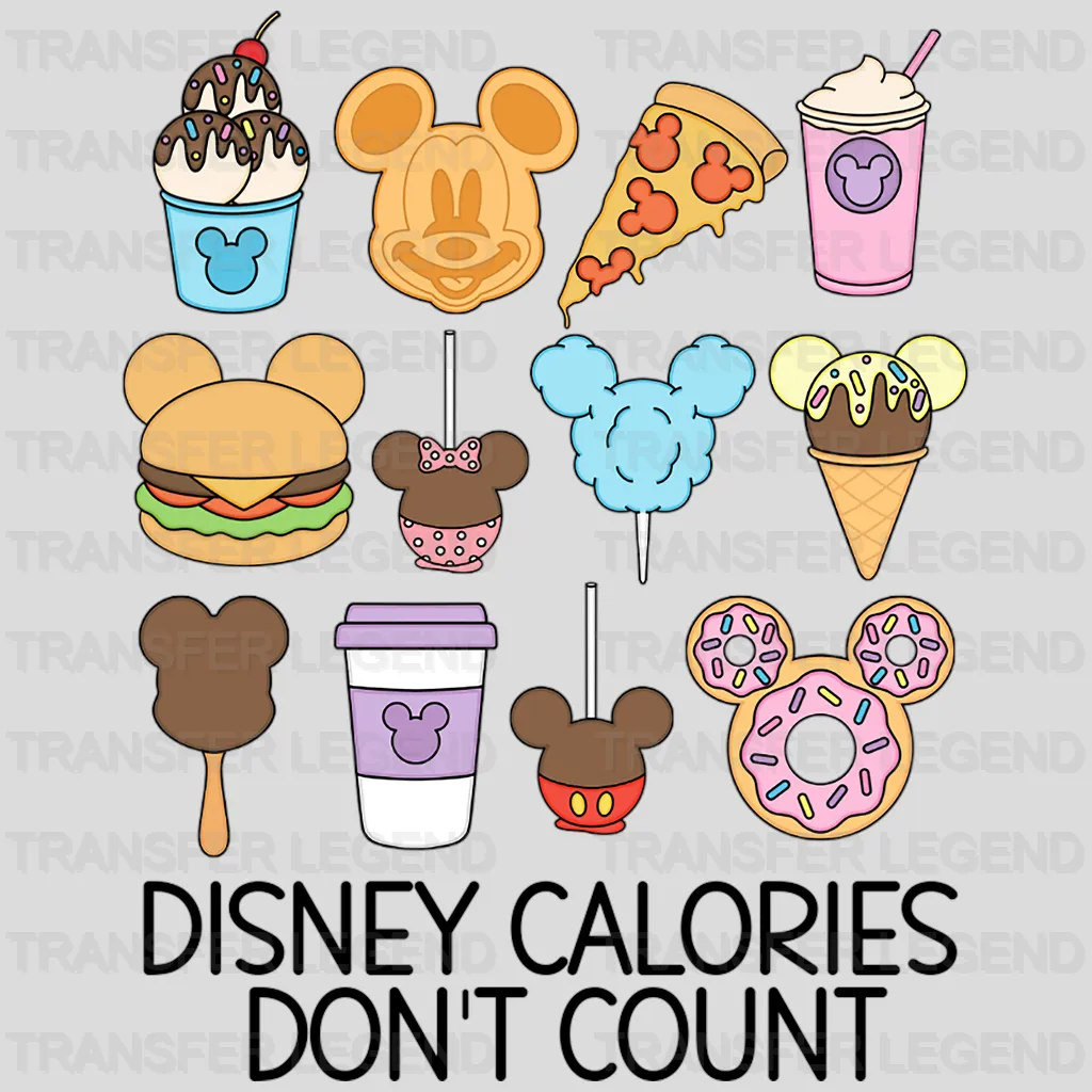 Calories Don't Count Snacks Design - DTF heat transfer - transferlegend