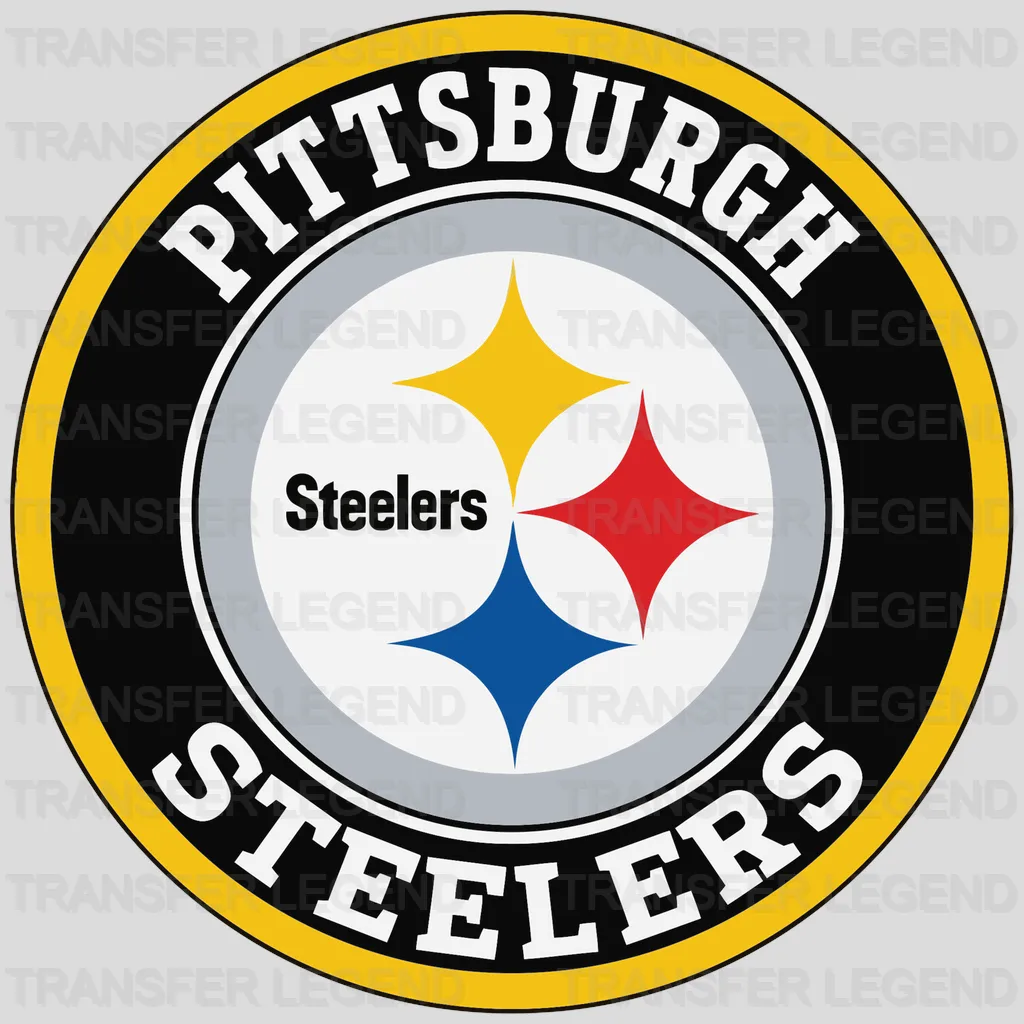 Pittsburgh Steelers vintage team crest with star emblem, NFL design - DTF Heat Transfer