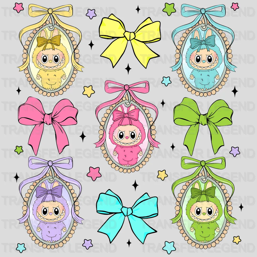 Flowers 5 Labubu Design - DTF Heat Transfers