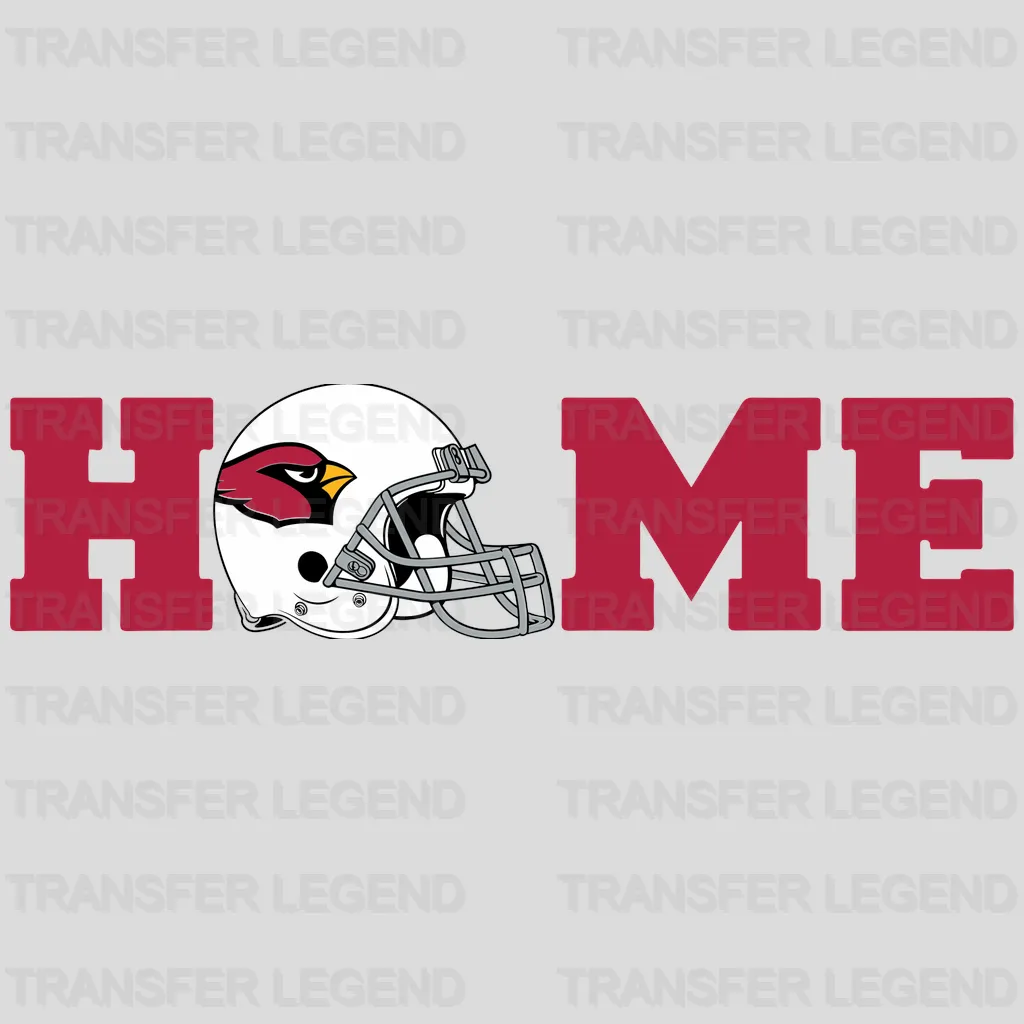 Arizona Cardinals Home Wordmark with Helmet NFL Design - DTF Heat Transfer