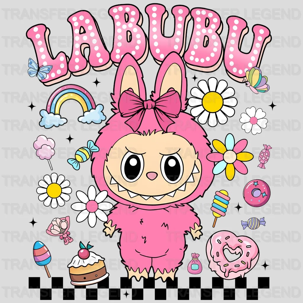 Pink Hour Labubu Design - DTF Heat Transfers