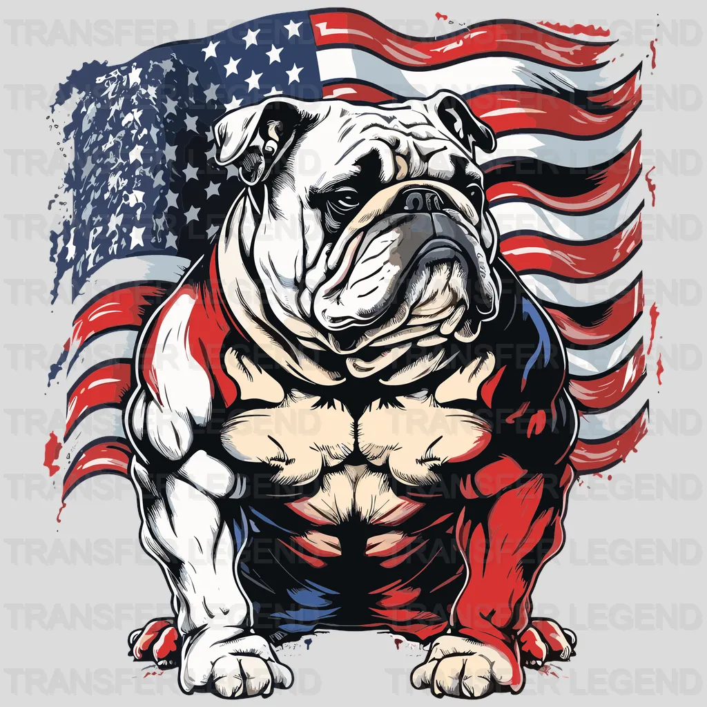 Gym Bulldog USA Design - DTF Heat Transfers - transferlegend