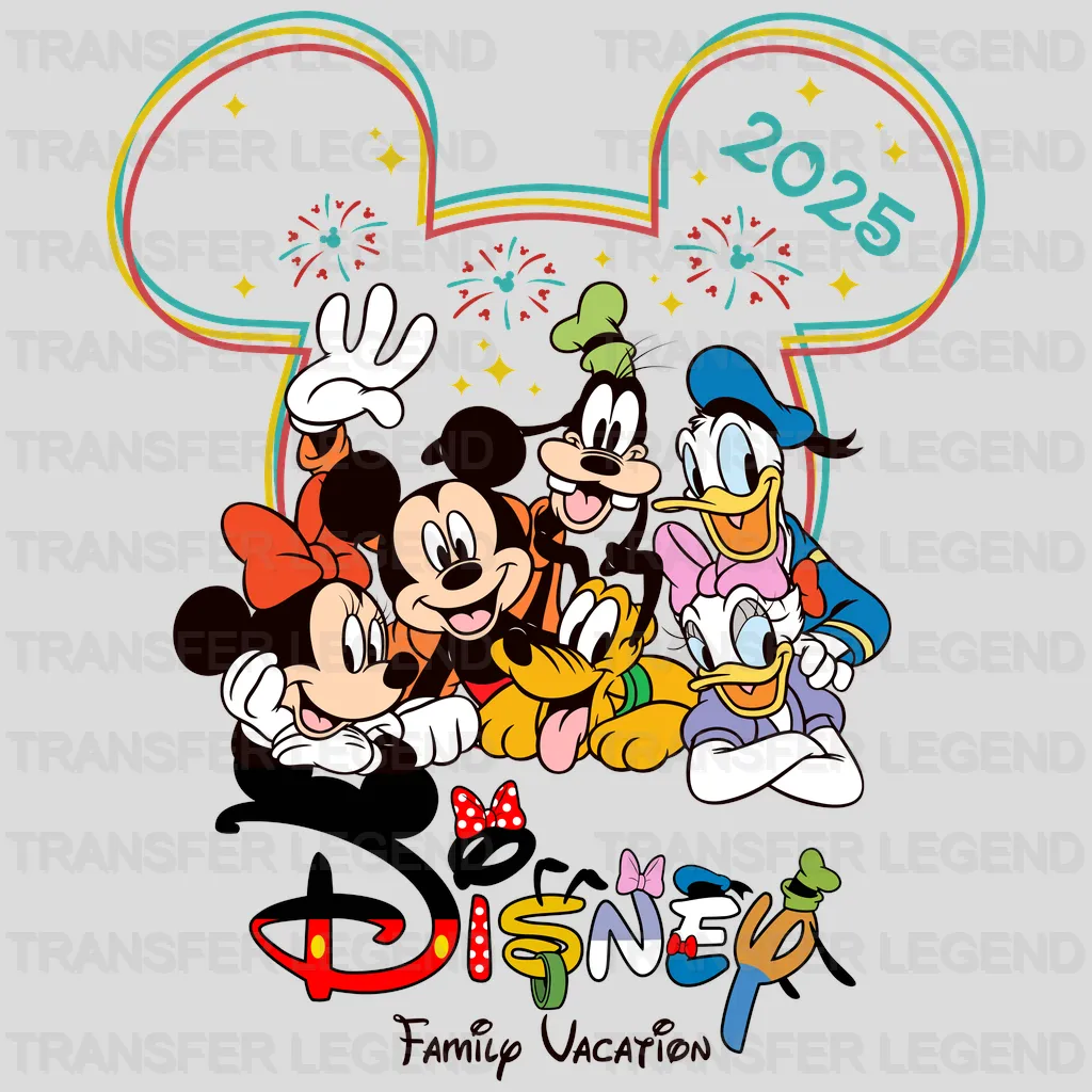 2025 Family Trip Cartoon Designs - DTF Heat Transfer - transferlegend