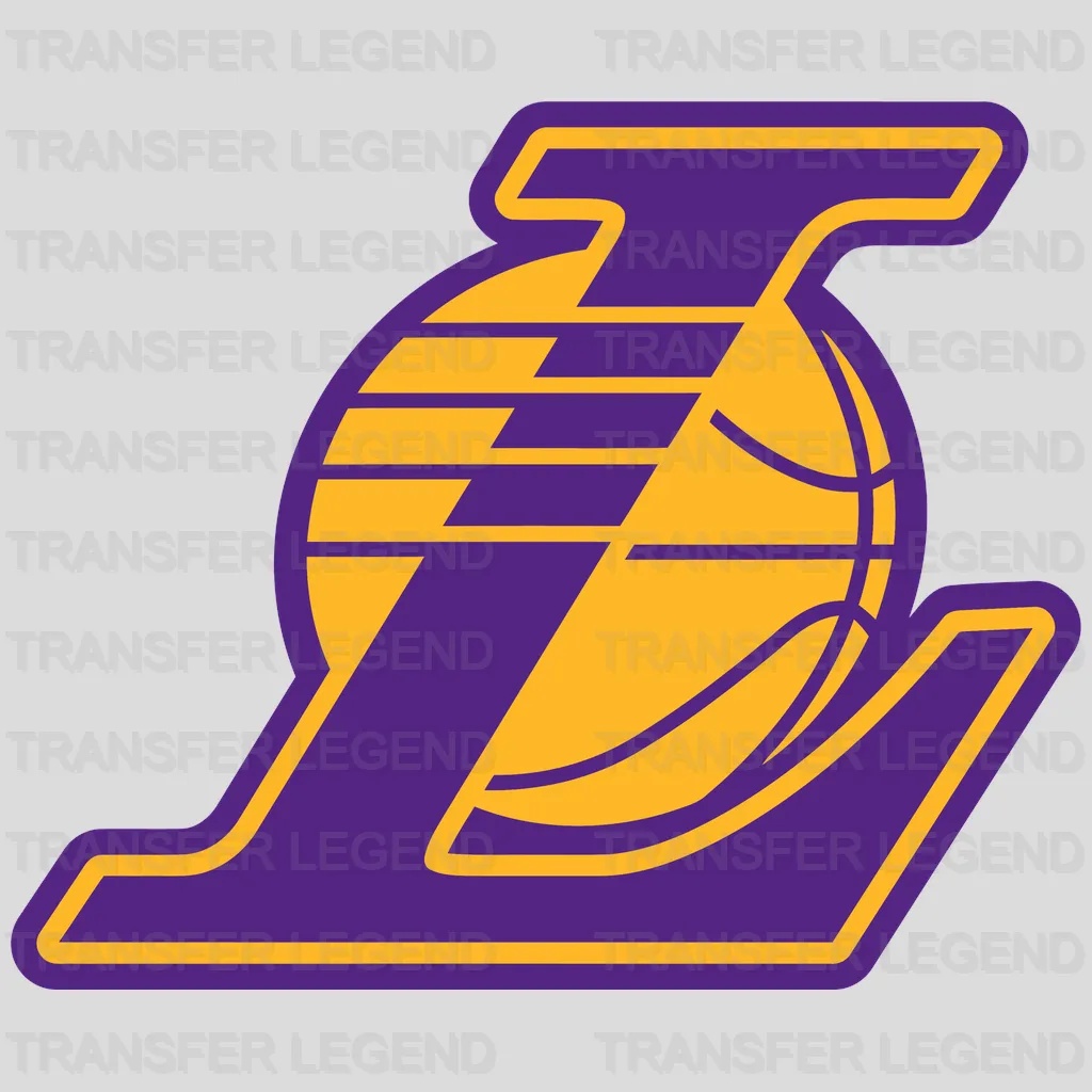 Los Angeles Lakers Speed “L” Monogram NBA Design - DTF Heat Transfer