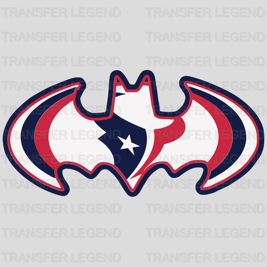 Houston Texans Bat Silhouette Logo NFL Design - DTF Heat Transfer