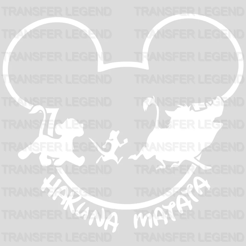 Hakuna Matata Micky Head Design - DTF heat transfer - transferlegend