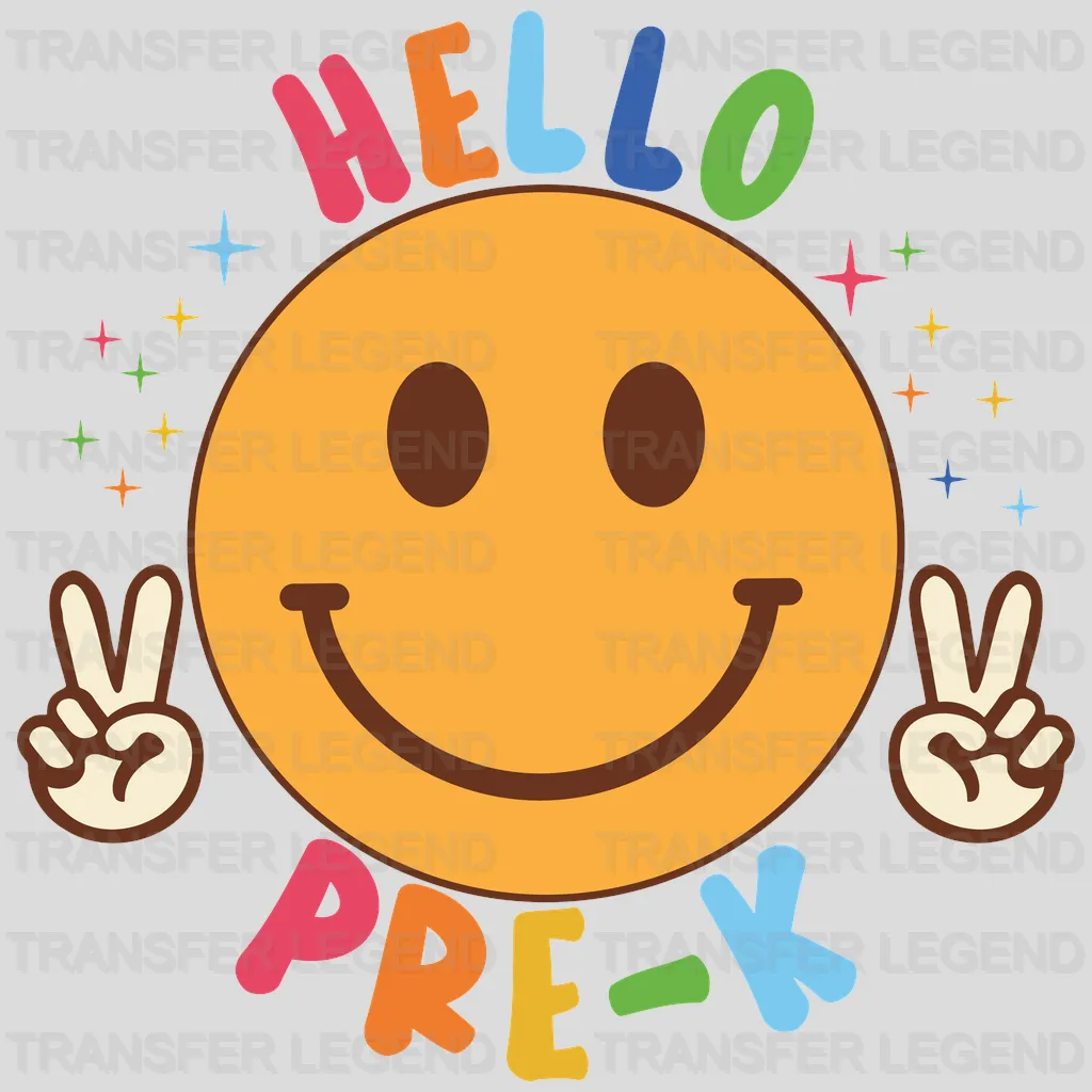 Hello Pre-K - Back To School DTF Transfer - transferlegend