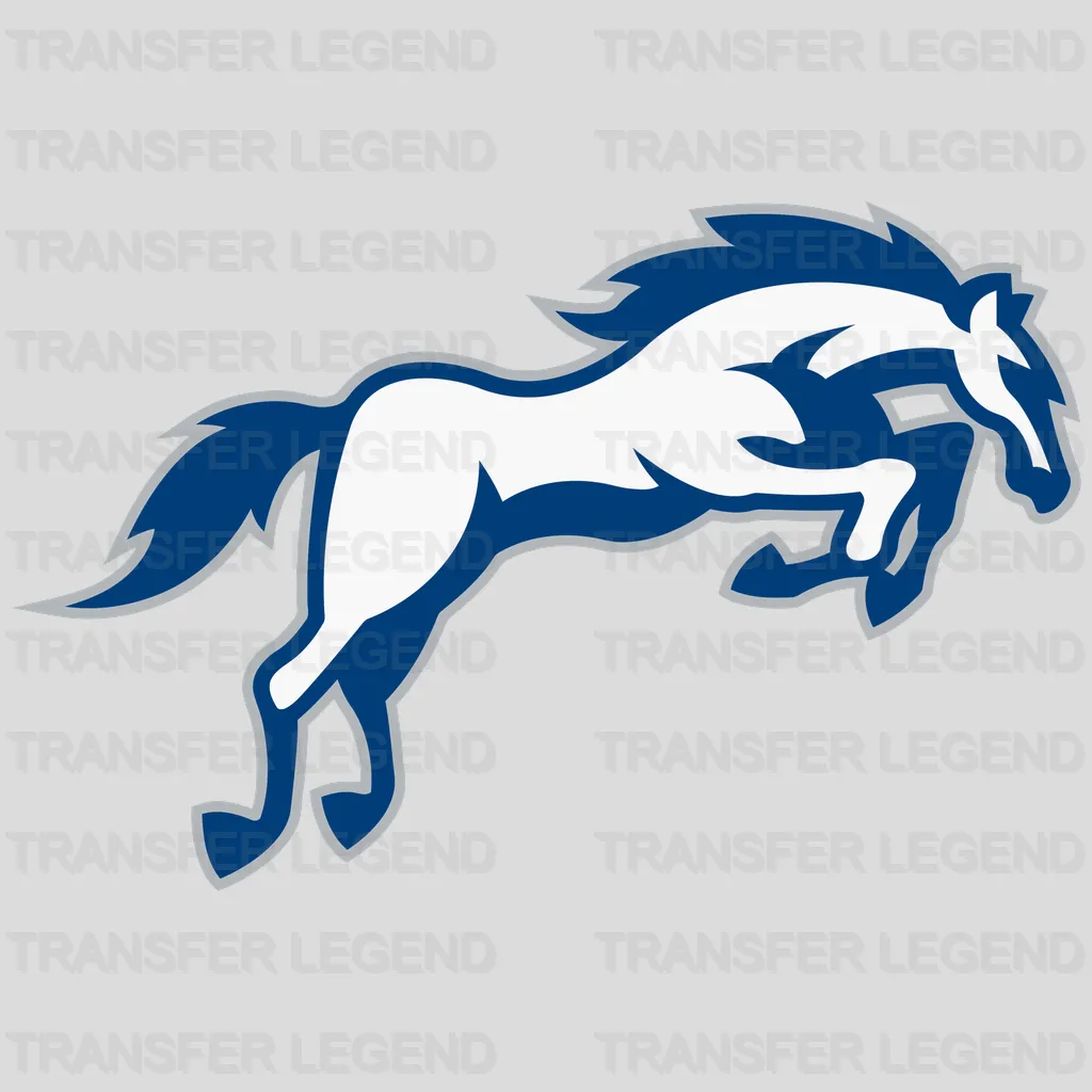 Indianapolis Colts Leaping Horse Silhouette NFL Design - DTF Heat Transfer
