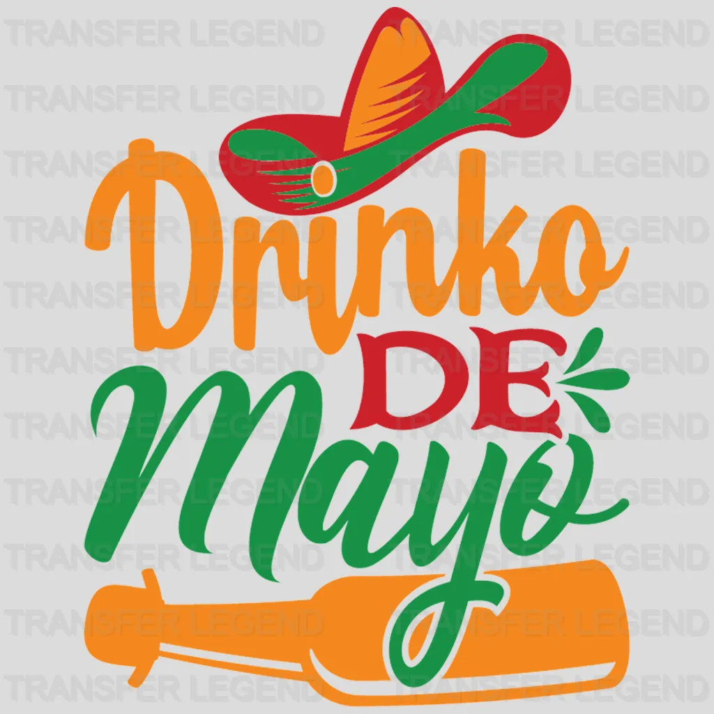 Drinko De Mayo - Cinco De Mayo DTF heat transfer - transferlegend