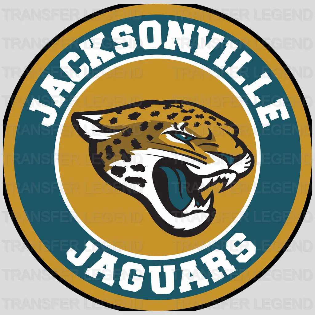 Jacksonville Jaguars Circular Text Badge NFL Design - DTF Heat Transfer