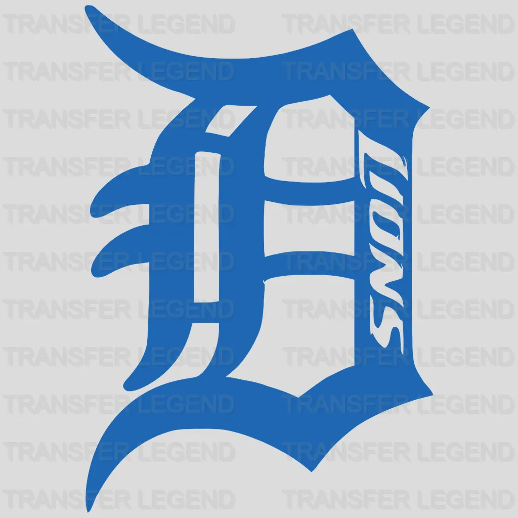Detroit Lions Script Wordmark Logo NFL Design - DTF Heat Transfer