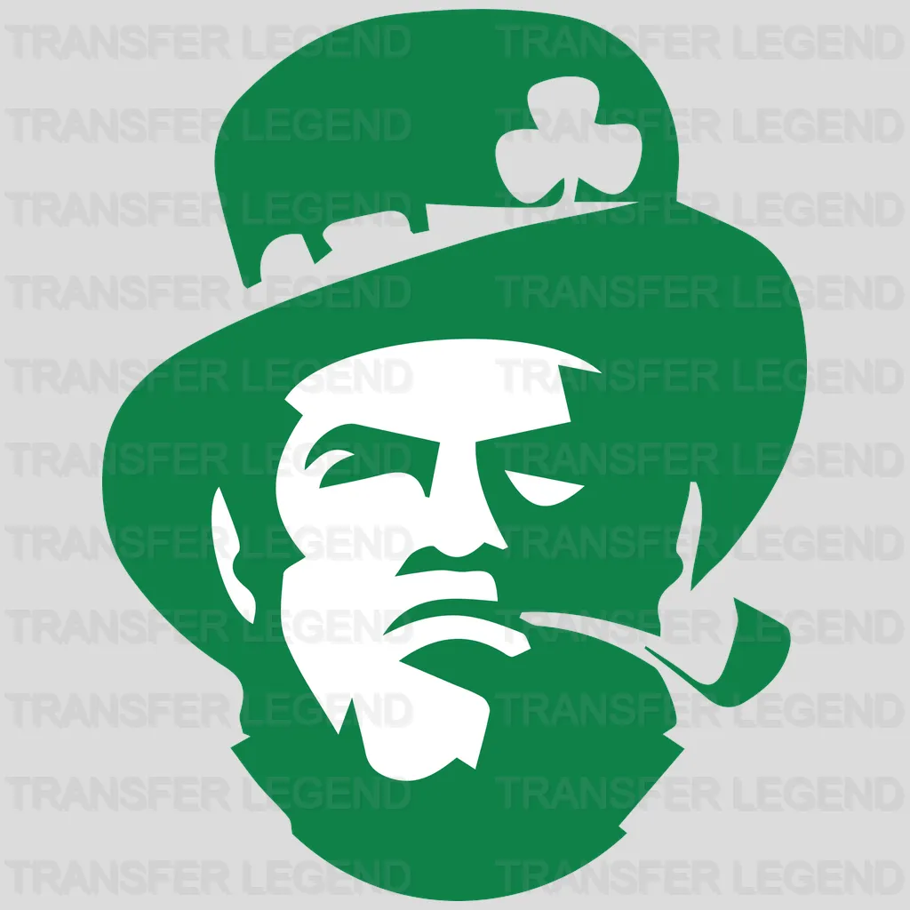 Boston Celtics Big Leprechaun Head Emblem NBA Design - DTF Heat Transfer
