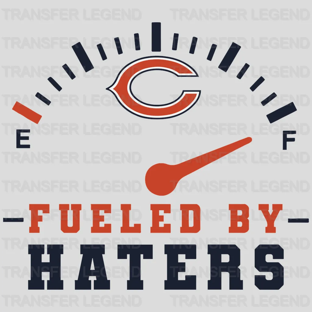 Chicago Bears Fueled By Haters Gauge NFL Design - DTF Heat Transfer