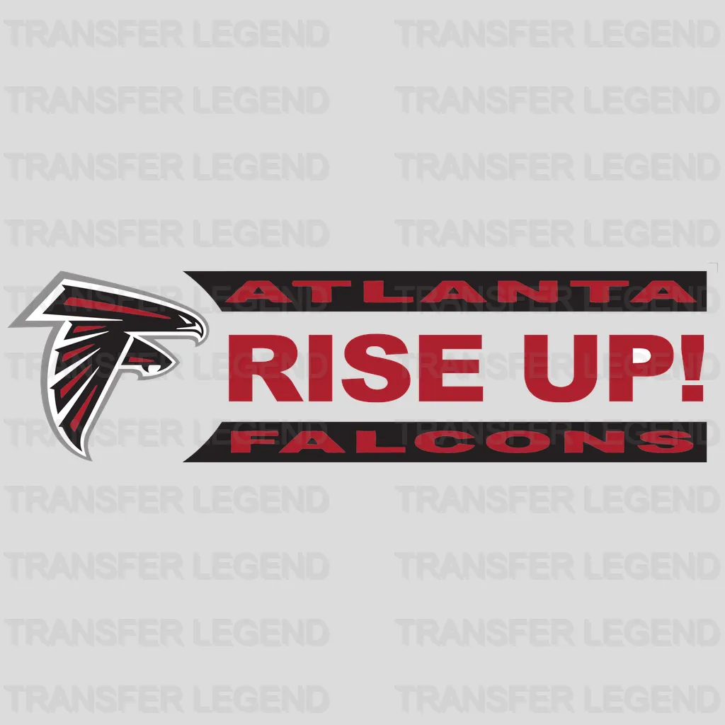 Atlanta Falcons Rise Up Falcons Wordmark NFL Design - DTF Heat Transfer