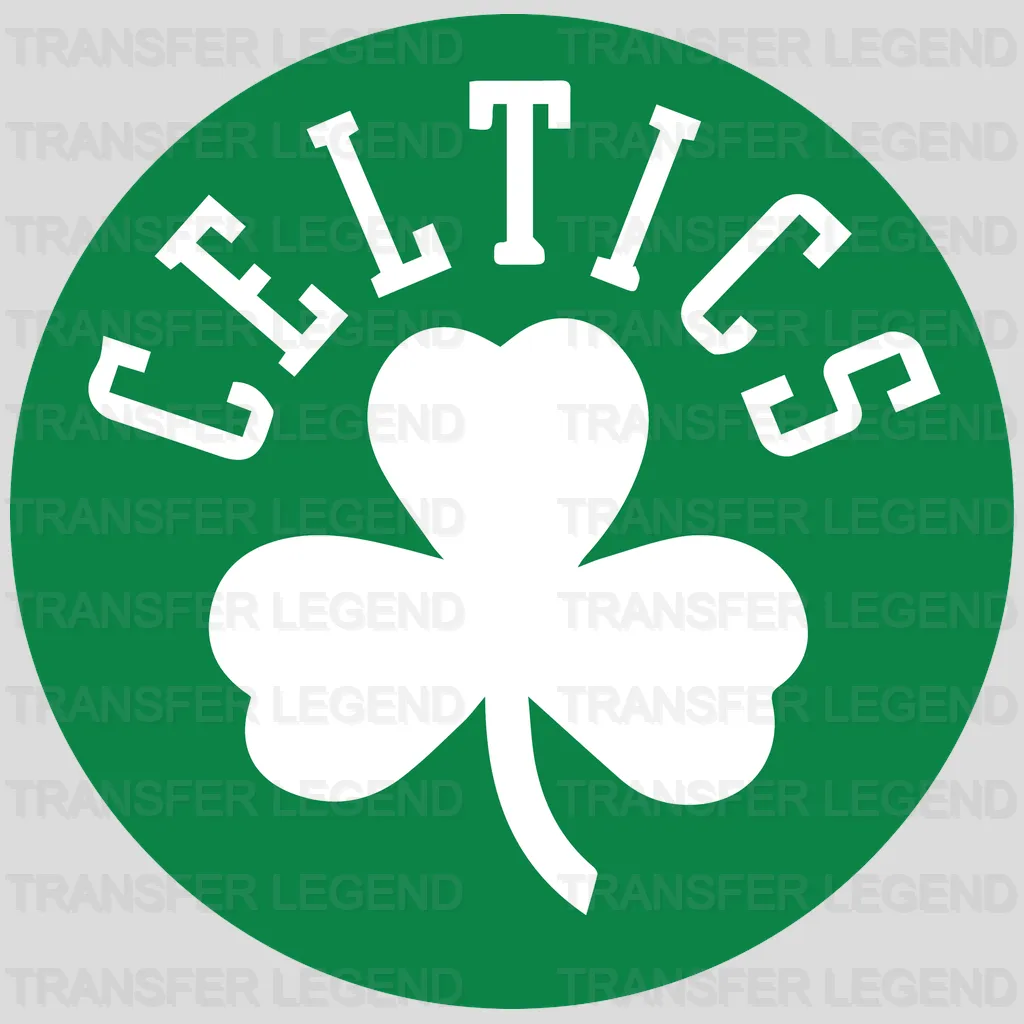 Boston Celtics Solid Green Shamrock Roundel NBA Design - DTF Heat Transfer