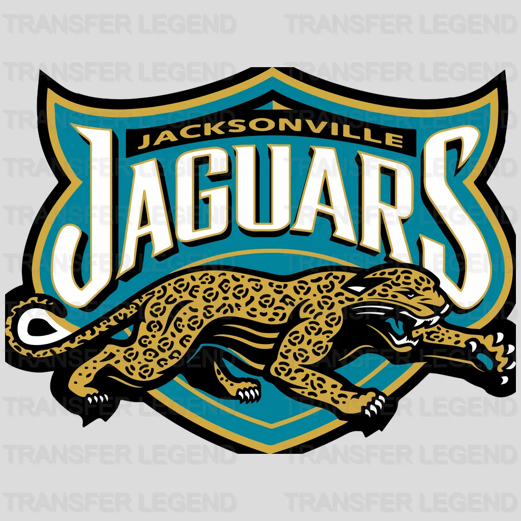 Jacksonville Jaguars Retro Banner Wordmark NFL Design - DTF Heat Transfer