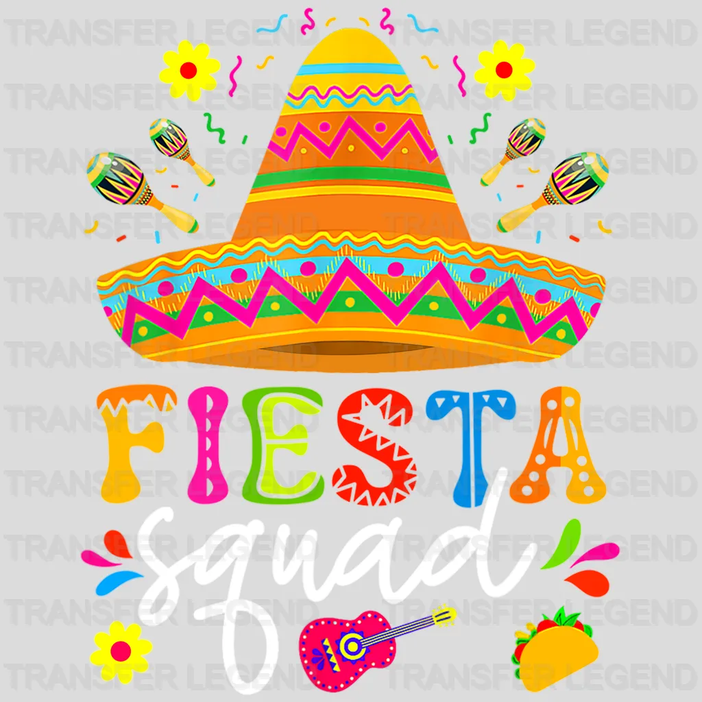 Fiesta Squad - Cinco De Mayo DTF heat transfer - transferlegend
