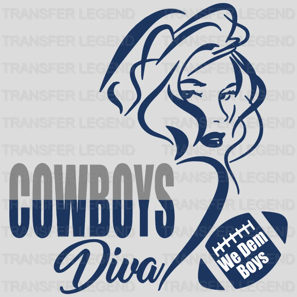 Dallas Cowboys Stylized Star Logo NFL Design - DTF Heat Transfer