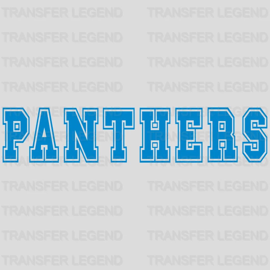 Carolina Panthers Text Logo Wordmark NFL Design - DTF Heat Transfer