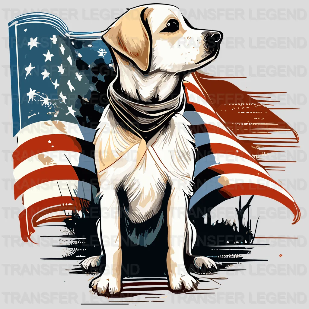 American Dog 4 USA Design - DTF Heat Transfers - transferlegend