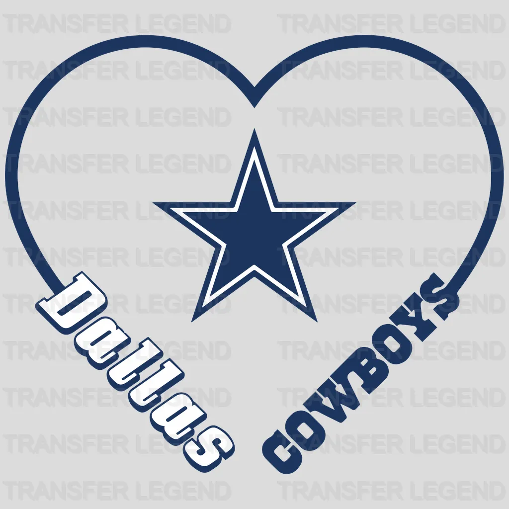 Dallas Cowboys Pennant Logo NFL Design - DTF Heat Transfer