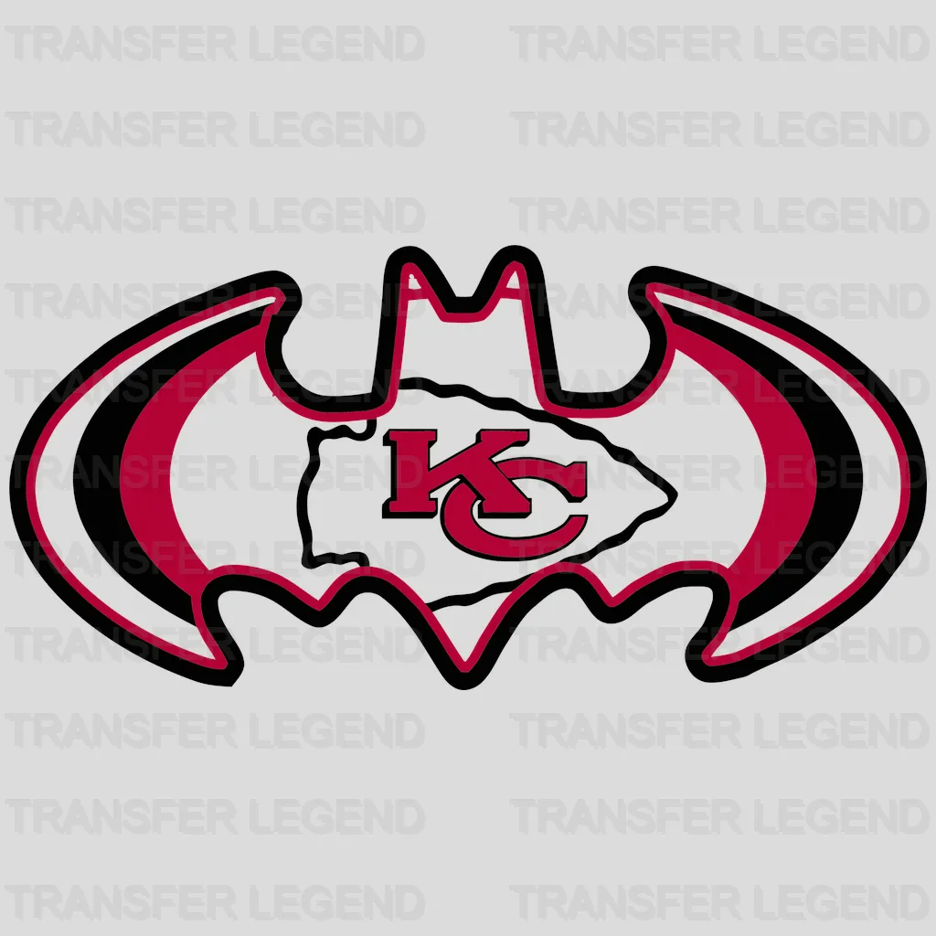 Kansas City Chiefs Bat Silhouette Emblem NFL Design - DTF Heat Transfer