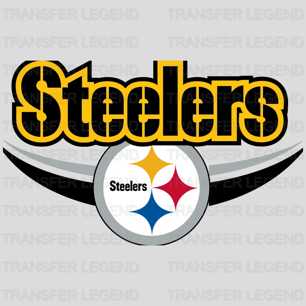 Pittsburgh Steelers bold “Steelers” script lettering, NFL design - DTF Heat Transfer