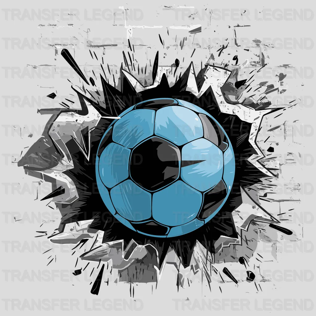 Blue Game Soccer Design - DTF Heat Transfers - transferlegend