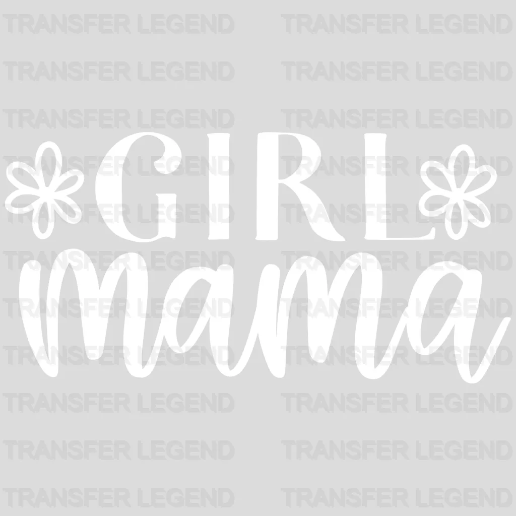 Floral Girl Mama  - Mothers Day  - Funny Mom - Pregnancy Announcement - Design - DTF heat transfer - transferlegend