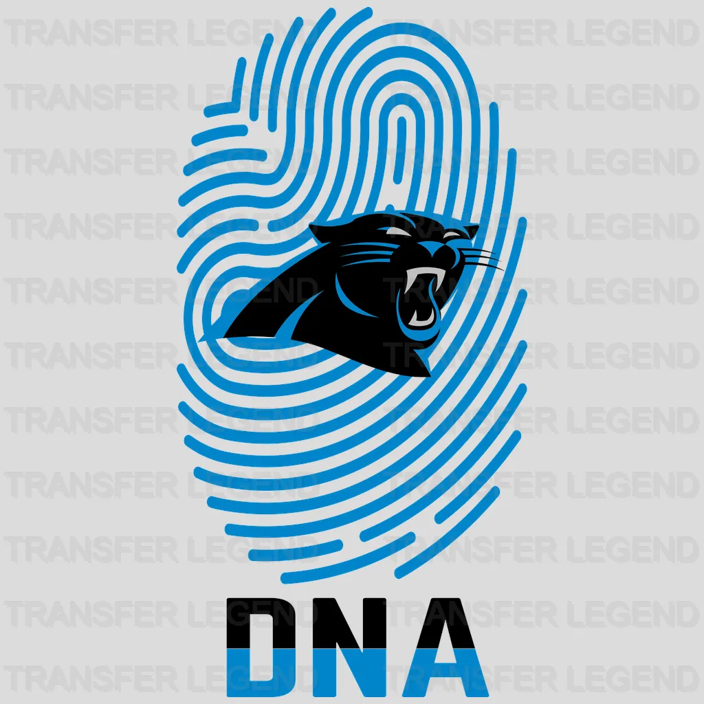 Carolina Panthers DNA Fingerprint Emblem NFL Design - DTF Heat Transfer