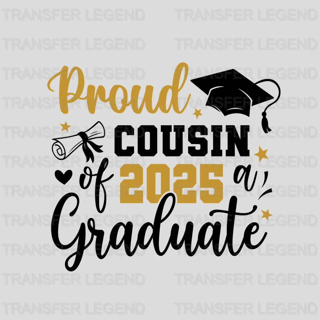 Proud Cousin Graduation Design - DTF Heat Transfers - transferlegend